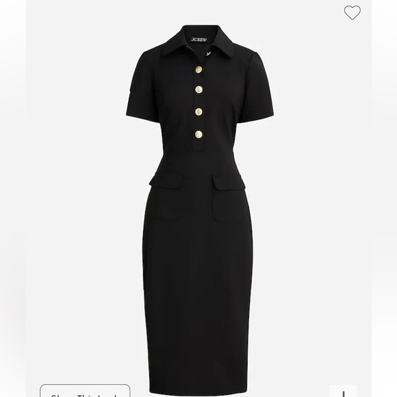 J crew Collared sheath dress in bi-stretch wool blend - Picture 3 of 7
